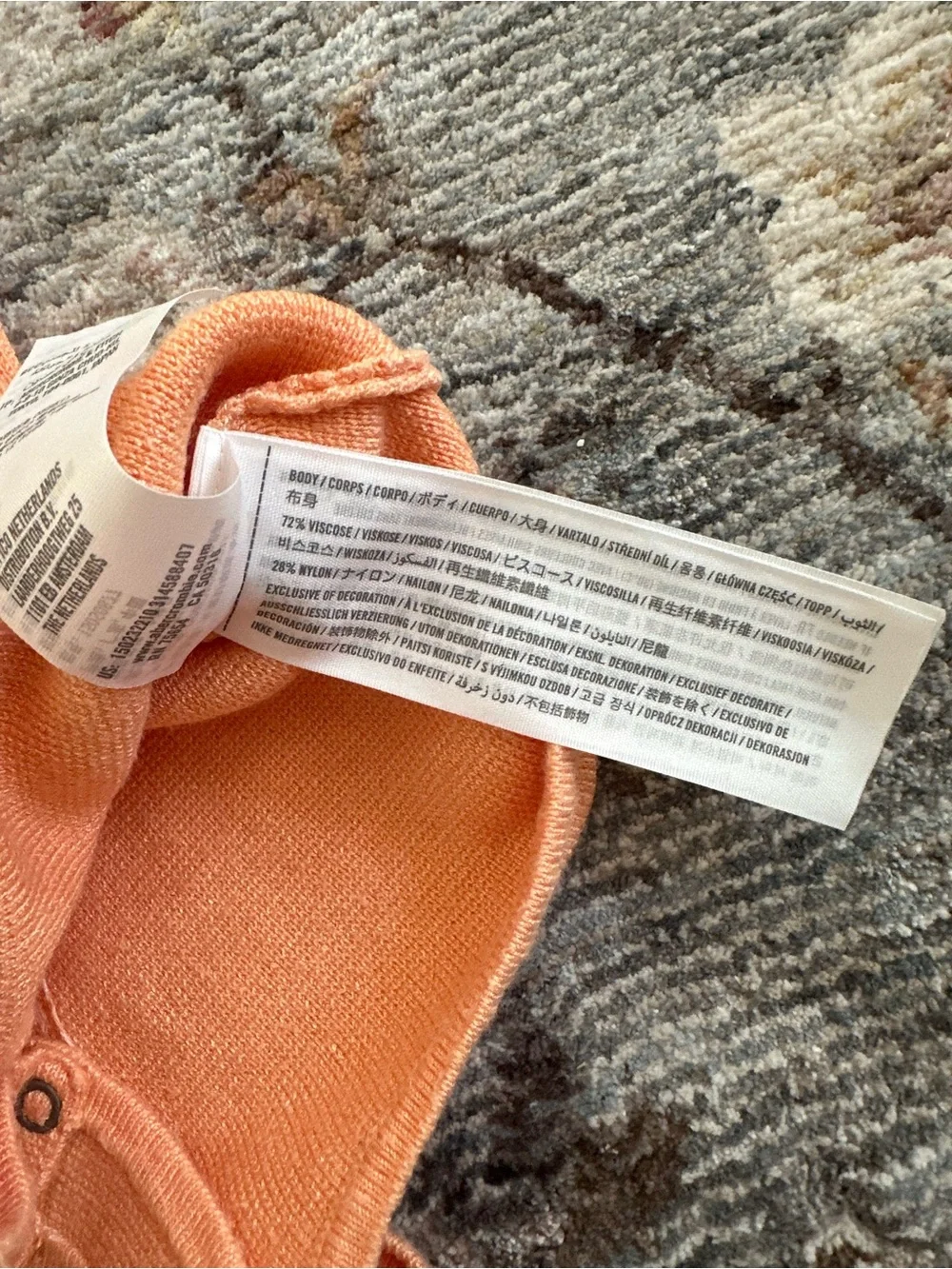 Abercrombie & Fitch Peach Scuba Neck Knit Bodysuit
